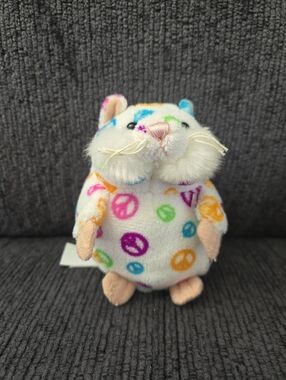 Webkinz Mazin' Hamster Hope Peace Signs 1st Edition Plush Stuffed Toy 4"